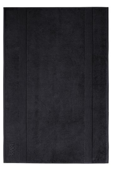 Ręcznik Kąpielowy BOSS Ribbed Border Czarne Męskie (Pl73975)